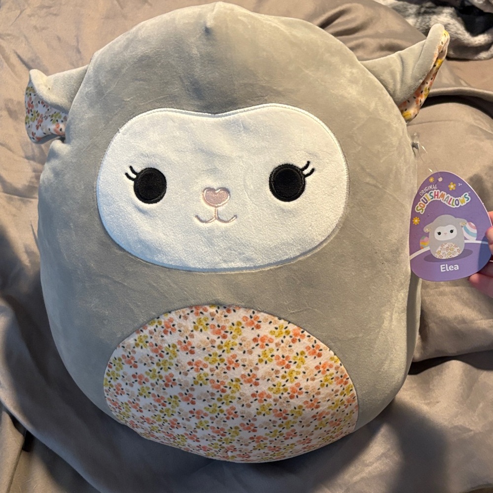 Squishmallows Gray and White Stuffed Animal